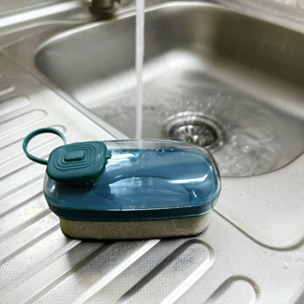 Многофункциональная губка для мытья посуды с дозатором для моющего средства Hydraulic cleaning Brush